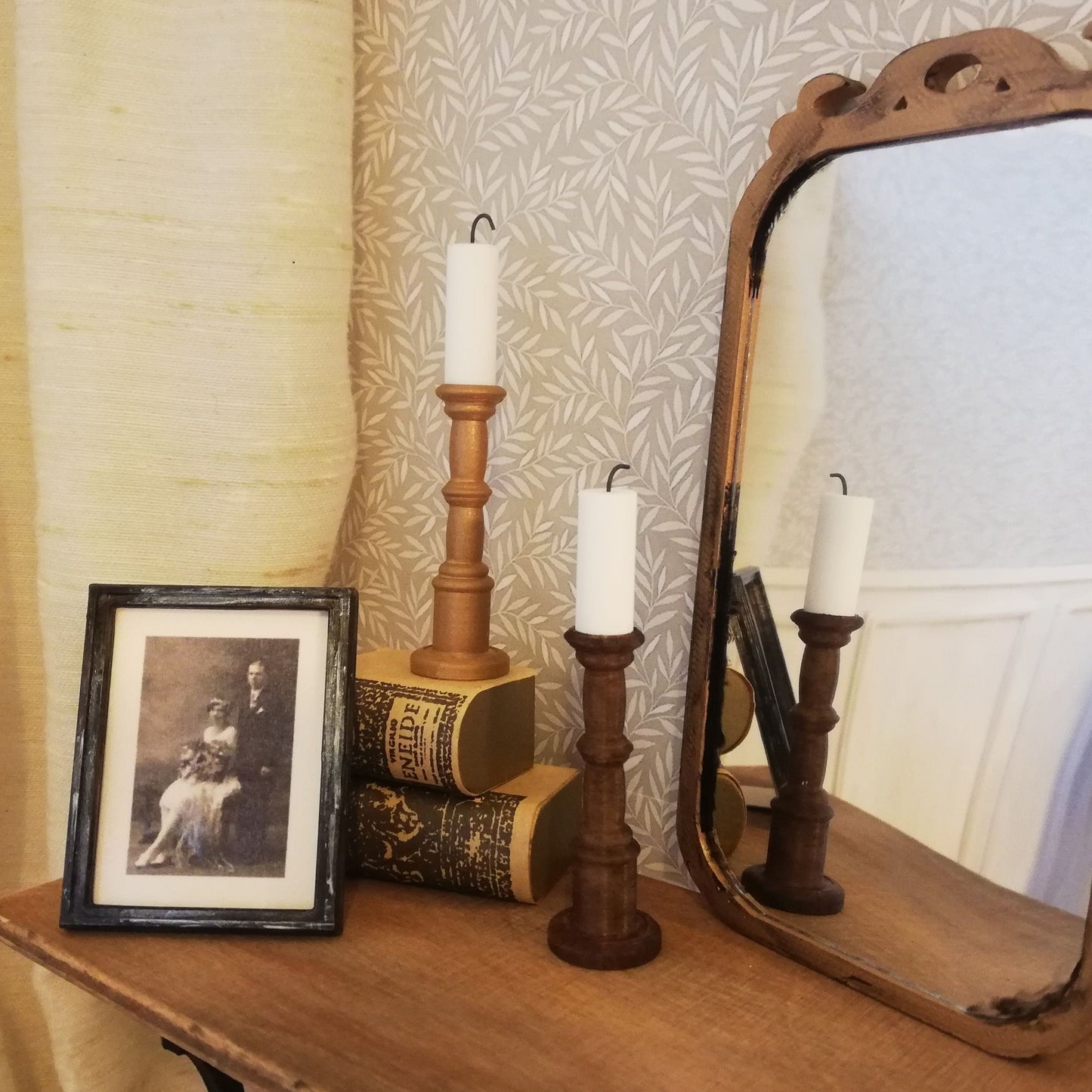 Kynttilänjalka korkea, kultainen