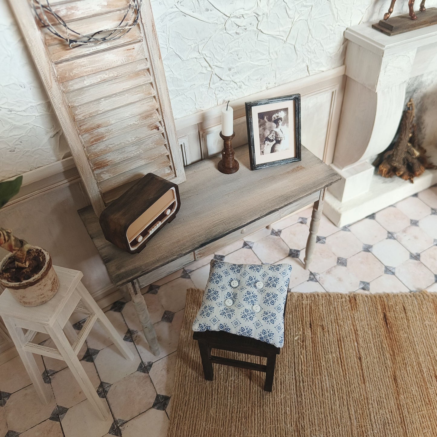 Mansion -kirjoituspöytä, harmaa 1:6