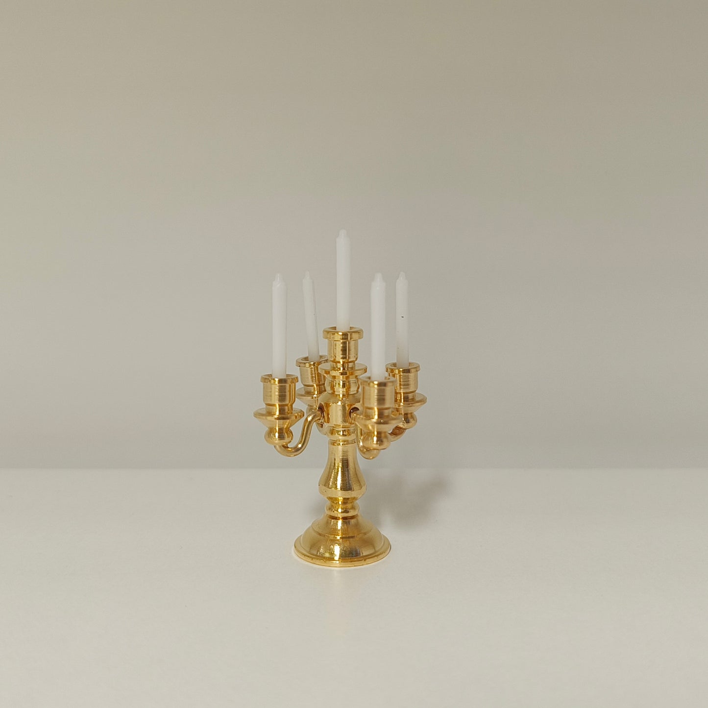 Kynttilänjalka 5-haarainen, 1:12 messinki