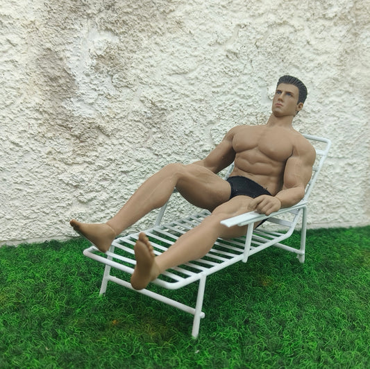 Aurinkotuoli, valkoinen 1:12